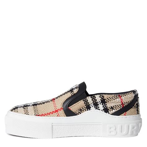 ladies burberry sneakers|women's burberry slip on sneakers.